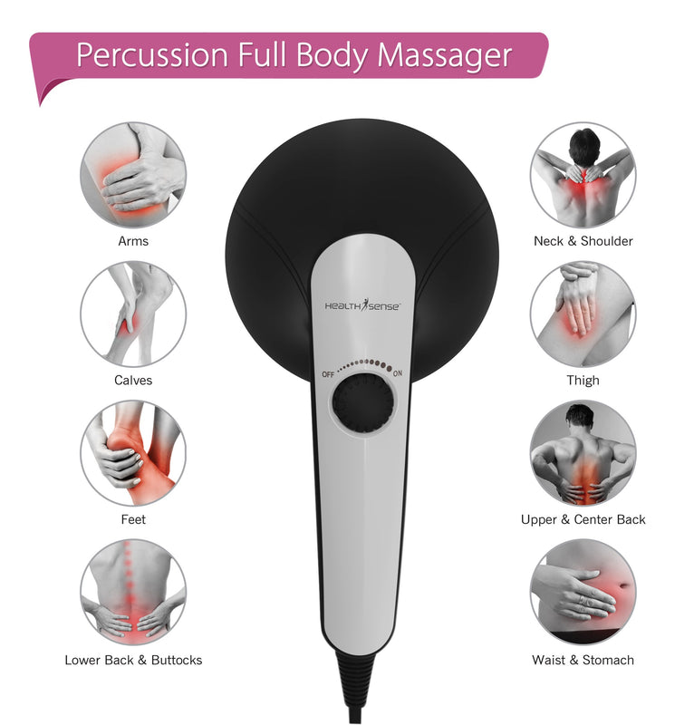 Electric Handheld Body Massager with 5 Attachments
