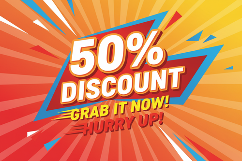 50% discoutn grab it hurry up