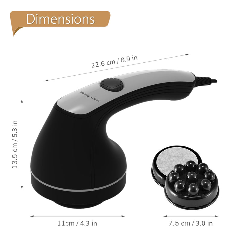 Electric Handheld Body Massager with 5 Attachments
