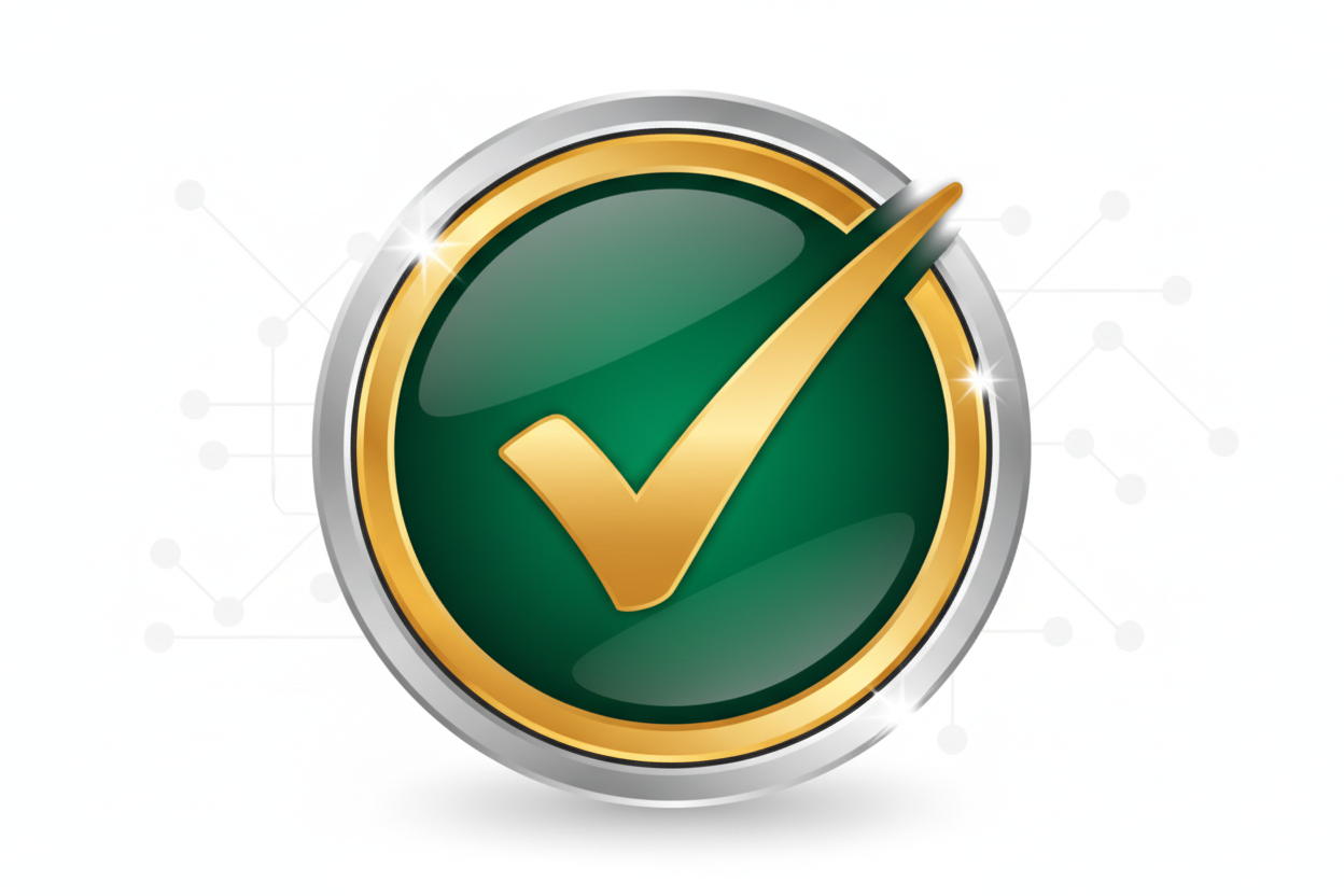 with green batch & remove seal word